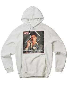 Reason Clothing Unisex White Scarface "Truth" Pullover Hoodie